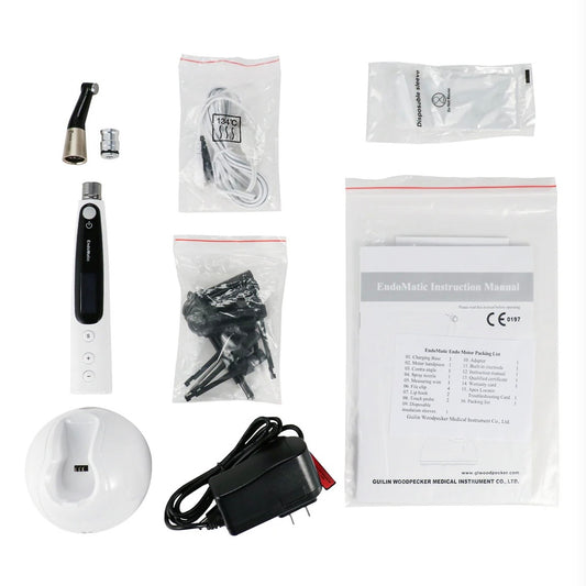 Motor Endodóntico Inalámbrico Woodpecker EndoMatic – 2 en 1 con Localizador de Ápice Integrado